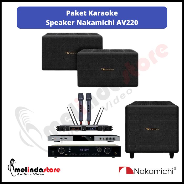 Paket Karaoke Speaker Nakamichi AV200 | No Touchscreen Paket Karaoke Speaker Nakamichi AV200 | No Touchscreen